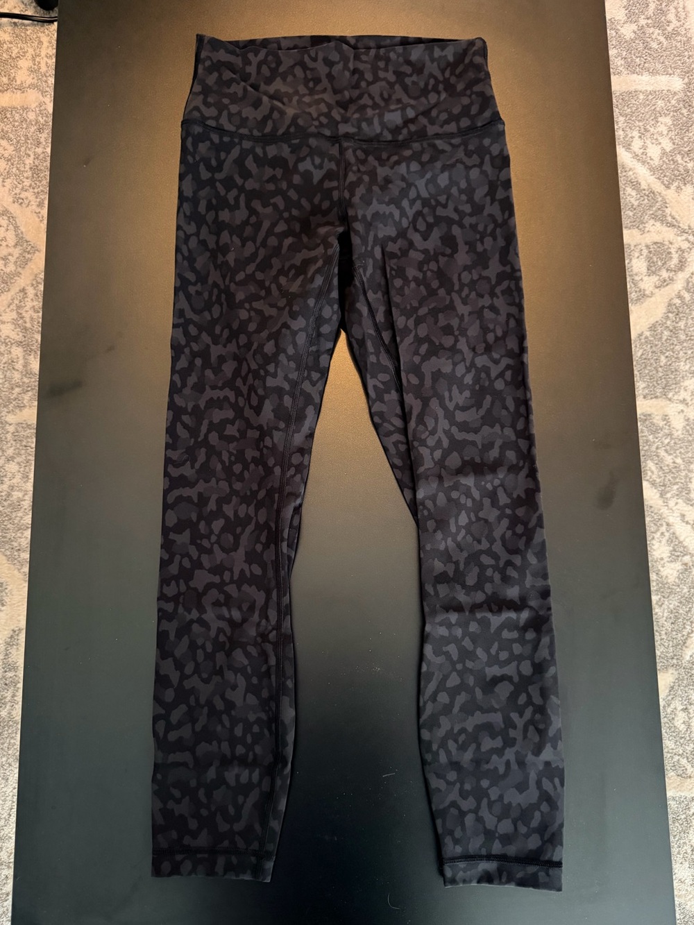Lululemon Black Cheetah Wunder Under High-Waist Leggings